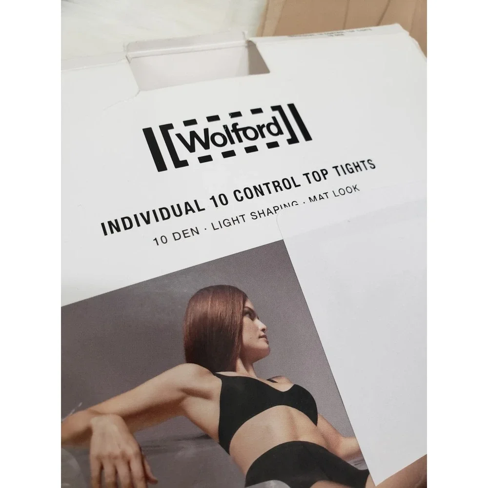 NEW DAMAGED PACKAGE Wolford Individual 10 DEN Light Shaping Tummy Tights